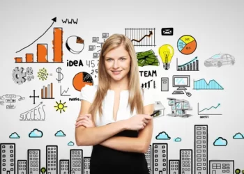 depositphotos 19347995 stock photo woman and business strategy