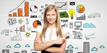 depositphotos 19347995 stock photo woman and business strategy